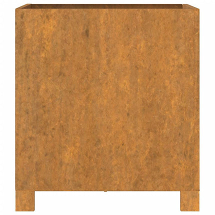 plantekasser med ben 2 stk. 40x40x40 cm cortenstål rustfarvet