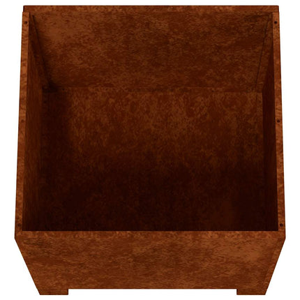 plantekasser med ben 2 stk. 40x40x40 cm cortenstål rustfarvet