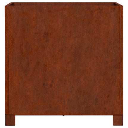 plantekasse med ben 50x50x50 cm cortenstål rustfarvet