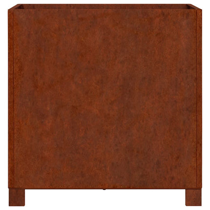 plantekasse med ben 50x50x50 cm cortenstål rustfarvet