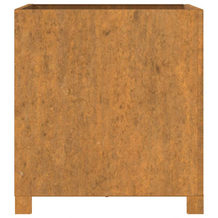 plantekasse med ben 50x50x50 cm cortenstål rustfarvet