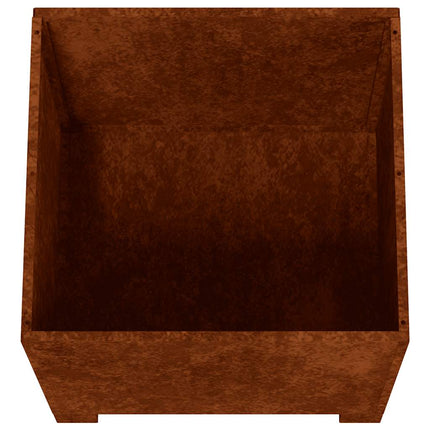 plantekasse med ben 50x50x50 cm cortenstål rustfarvet