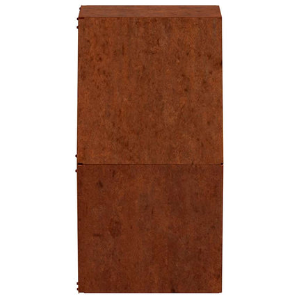 væghængte plantekasser 2 stk. 30x10x25 cm cortenstål rustfarvet