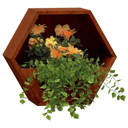 væghængte plantekasser 2 stk. 46x10x40 cm cortenstål rustfarvet