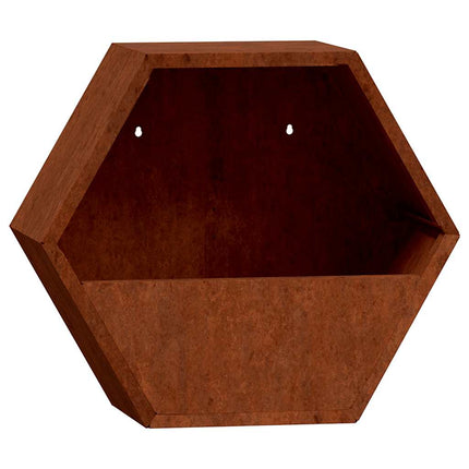 væghængte plantekasser 2 stk. 46x10x40 cm cortenstål rustfarvet