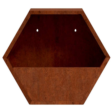 væghængte plantekasser 2 stk. 46x10x40 cm cortenstål rustfarvet