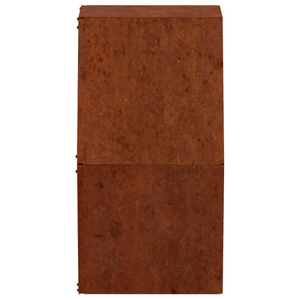 væghængte plantekasser 2 stk. 46x10x40 cm cortenstål rustfarvet