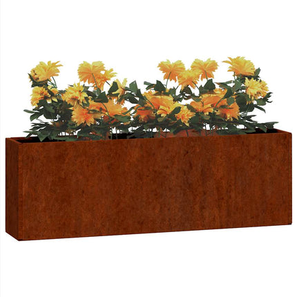 væghængte plantekasser 2 stk. 53x10x17 cm cortenstål rustfarvet