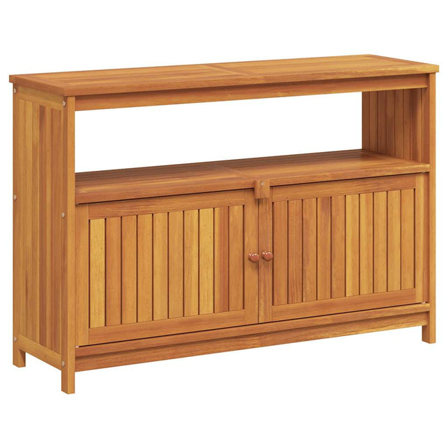 konsolbord til haven 110x35x75 cm massivt akacietræ