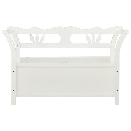 bænk 107x45x75,5 cm massivt fyrretræ hvid
