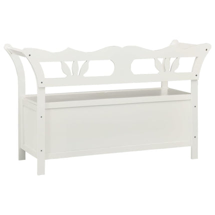 bænk 107x45x75,5 cm massivt fyrretræ hvid
