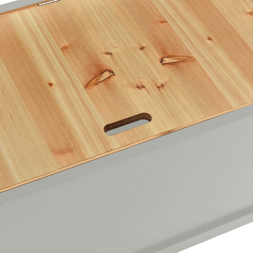 bænk 107x45x75,5 cm massivt fyrretræ grå