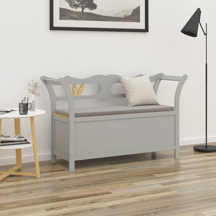 bænk 107x45x75,5 cm massivt fyrretræ grå
