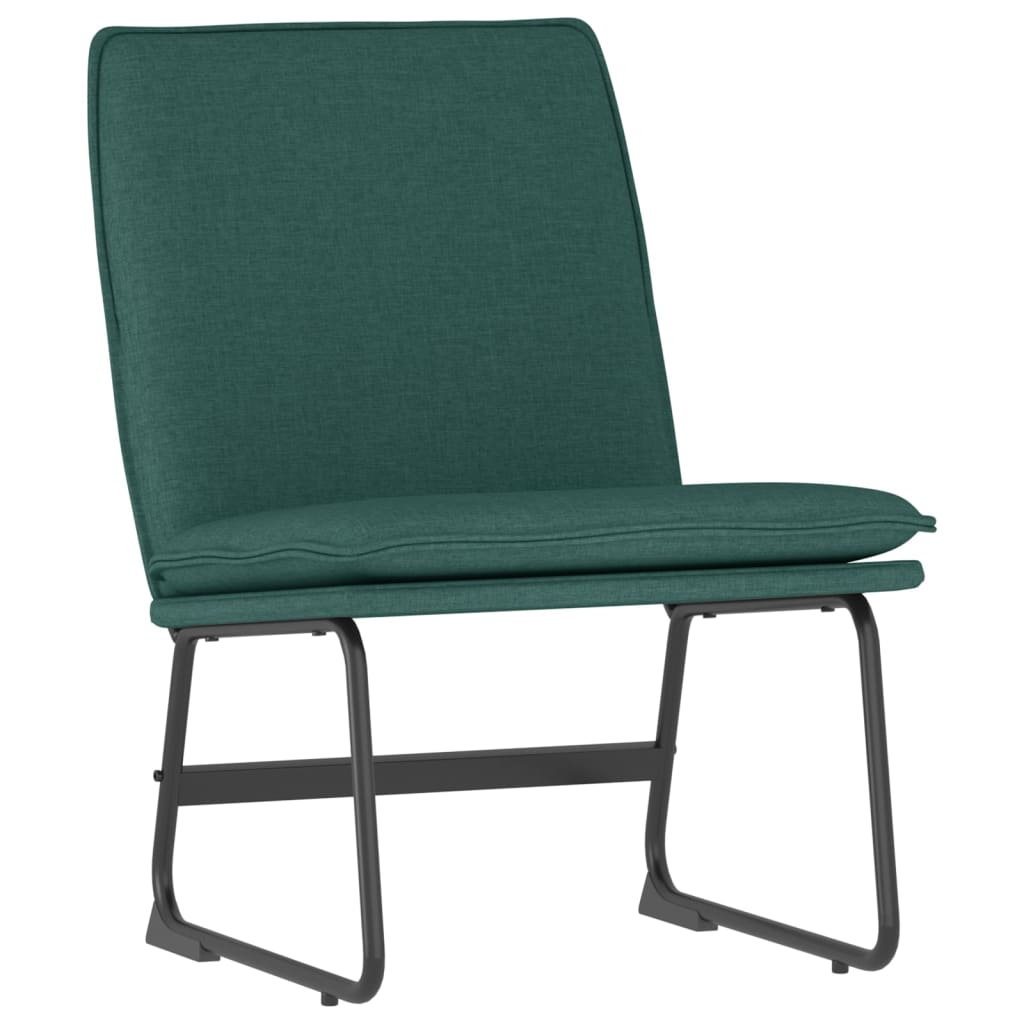 loungestol 52x75x76 cm stof mørkegrøn