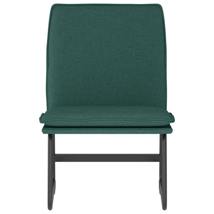 loungestol 52x75x76 cm stof mørkegrøn