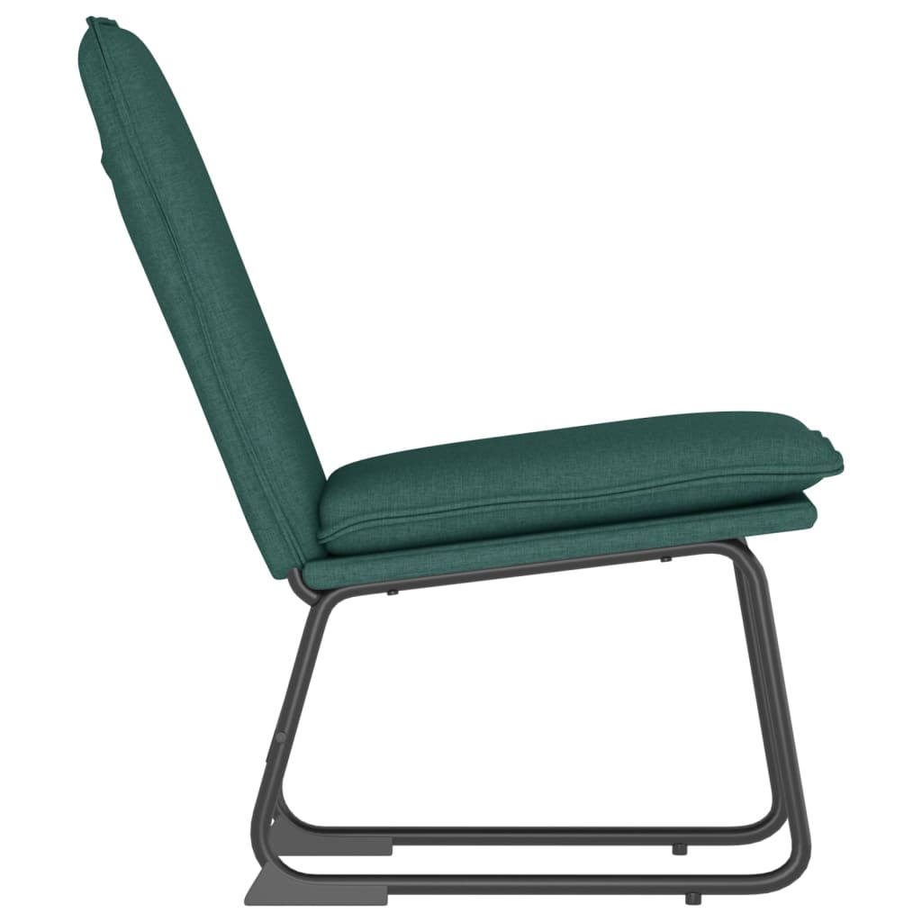 loungestol 52x75x76 cm stof mørkegrøn