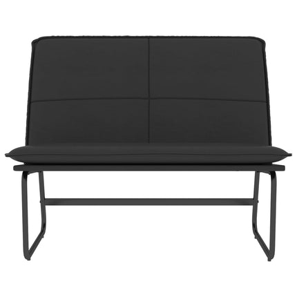 bænk 100x75x76 cm kunstlæder sort