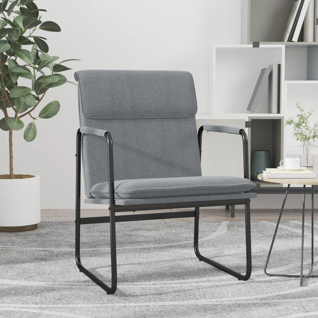 loungestol 55x64x80 cm stof lysegrå