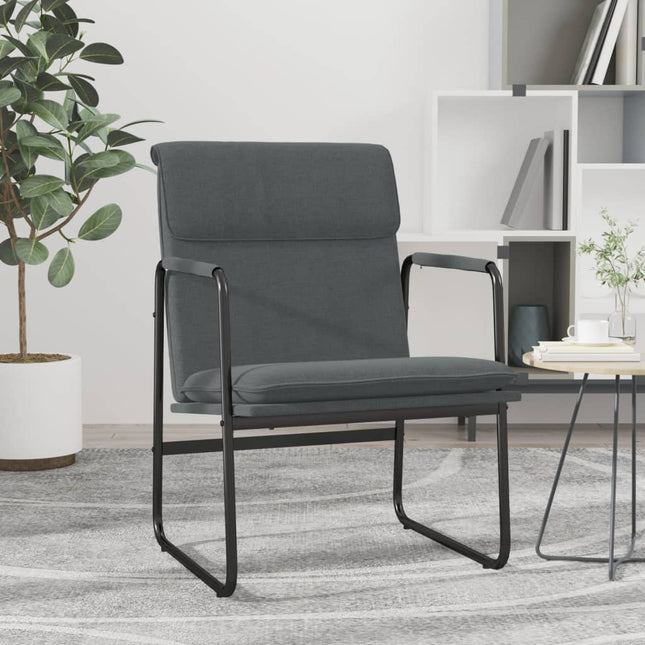 loungestol 55x64x80 cm stof mørkegrå