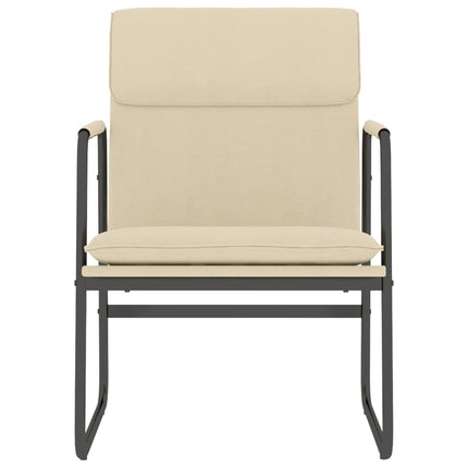 loungestol 55x64x80 cm stof Cremefarvet