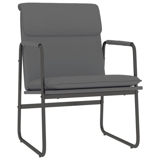 loungestol 55x64x80 cm kunstlæder grå
