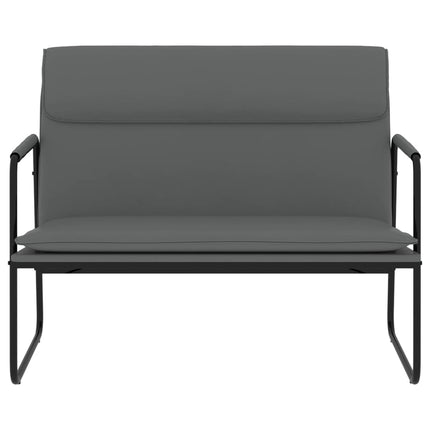 bænk 100x64x80 cm kunstlæder grå