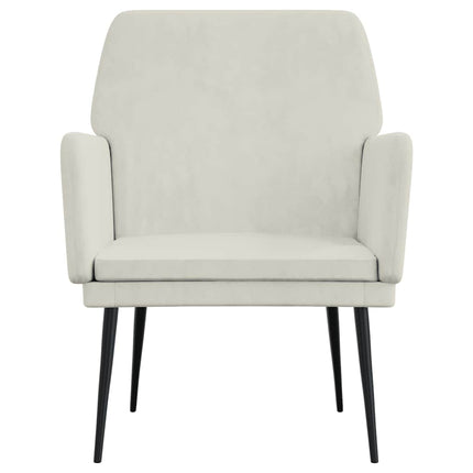 lænestol 62x79x79 cm velour cremefarvet