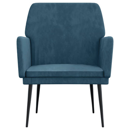 lænestol 62x79x79 cm velour blå