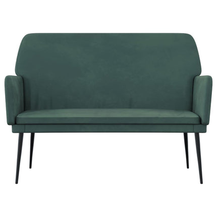 bænk 108x79x79 cm fløjl mørkegrøn