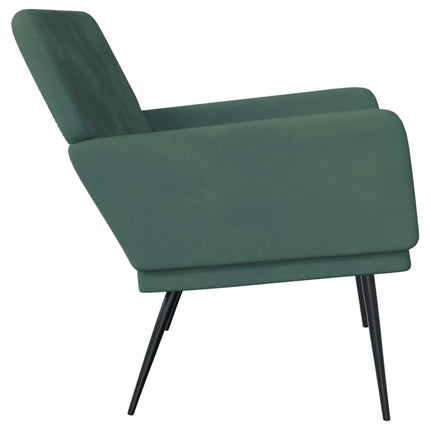 bænk 108x79x79 cm fløjl mørkegrøn