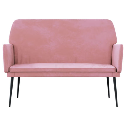 bænk 108x79x79 cm velour lyserød