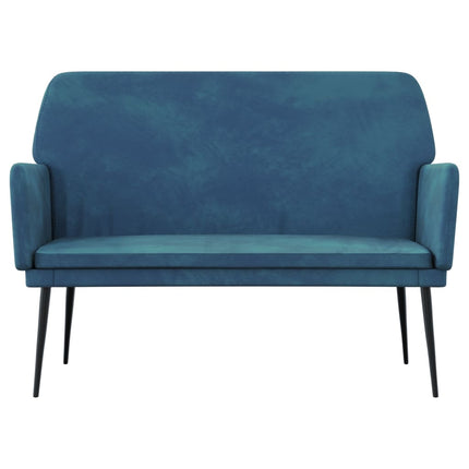 bænk 108x79x79 cm velour blå