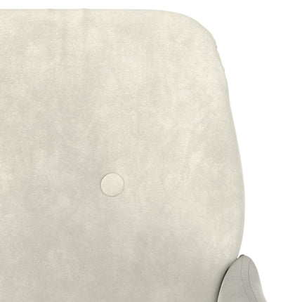 lænestol 62x79x79 cm velour cremefarvet