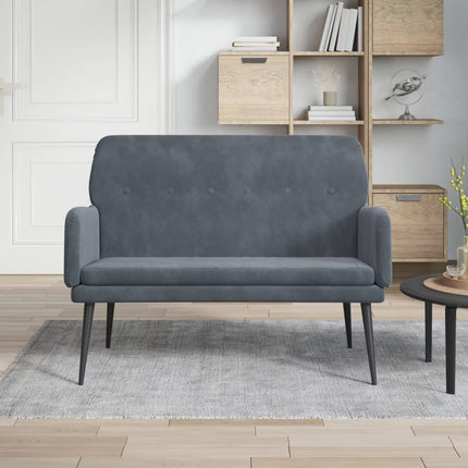bænk 108x79x79 cm velour mørkegrå