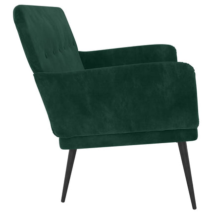 bænk 108x79x79 cm fløjl mørkegrøn