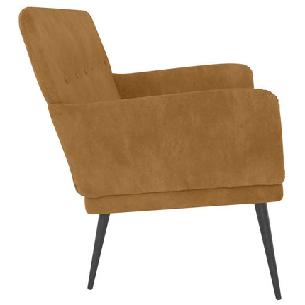 bænk 108x79x79 cm velour brun
