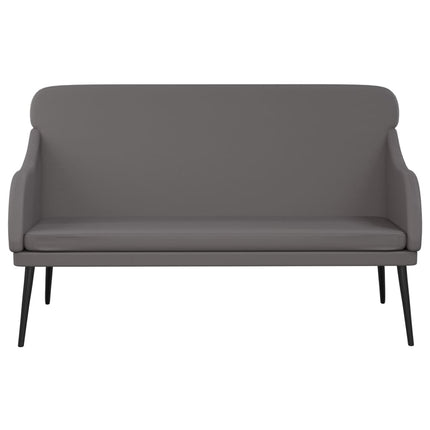 bænk 110x76x80 cm kunstlæder grå