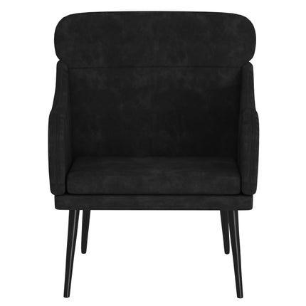 lænestol 63x76x80 cm velour sort