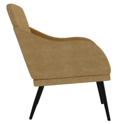 lænestol 63x76x80 cm velour brun