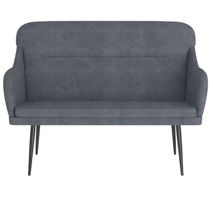 bænk 110x76x80 cm velour mørkegrå