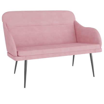 bænk 110x76x80 cm velour Lyserød