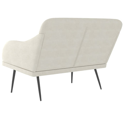 bænk 110x76x80 cm velour cremefarvet