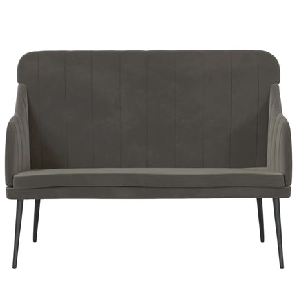 bænk 110x76x80 cm velour mørkegrå