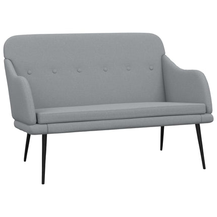 bænk 110x76x80 cm stof lysegrå