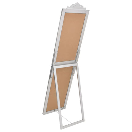 fritstående spejl 40x160 cm sølvfarvet