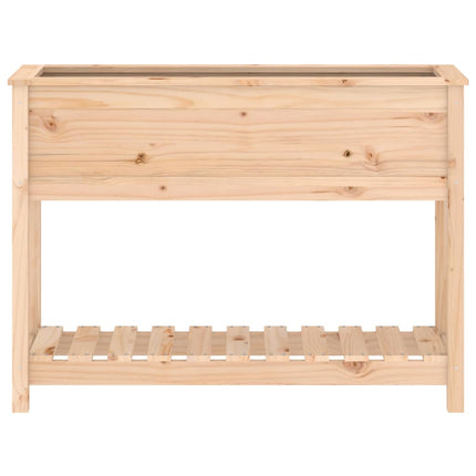 plantekasse med hylde 111,5x34,5x81 cm massivt fyrretræ