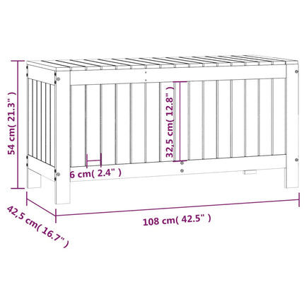 havekasse 108x42,5x54 cm massivt fyrretræ