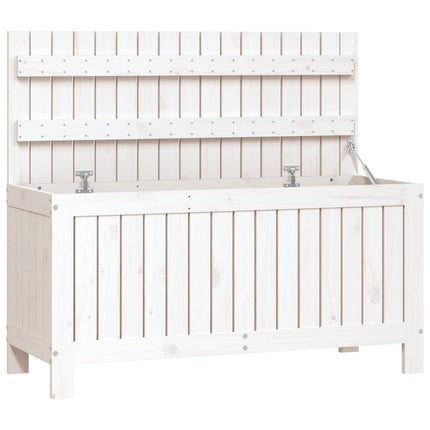 havekasse 108x42,5x54 cm massivt fyrretræ hvid