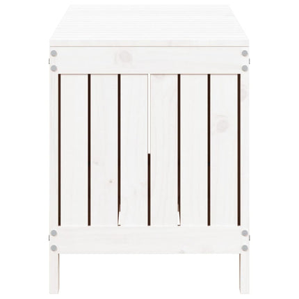 havekasse 108x42,5x54 cm massivt fyrretræ hvid