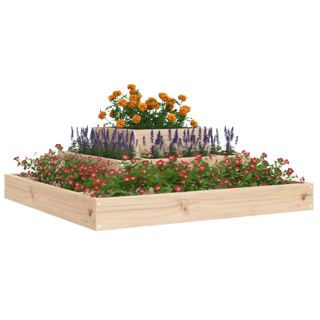 plantekasse 80x80x27 cm massivt fyrretræ